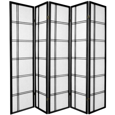 Oriental Furniture Double Sided Double Cross Room Divider in Black ...