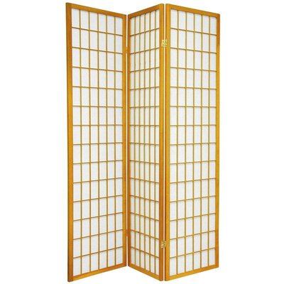Oriental Furniture Window Pane Room Divider in Honey | Wayfair