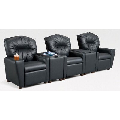 Home Theater Storate on Brazil Furniture Children S 3 Seat Home Theater Recliner