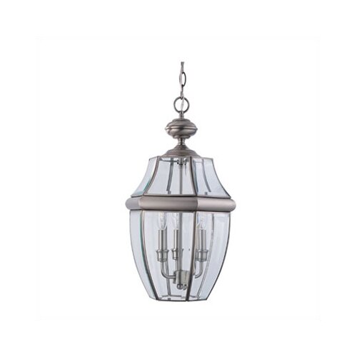 Sea Gull Lighting Classic Outdoor Brass Pendant in Antique Brushed